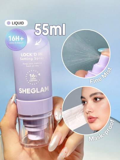 SHEGLAM Spray Fixador Lock'D In Efeito Matificante Secagem RáPida Spray Fixador De Maquiagem De Longa DuraçãO Controle De Oleosidade NãO Oleoso Fixador De Maquiagem Natal Inverno VerãO Spray Fixador Marca Beleza Maquiagem Maquiagens CosméTico Para Mulheres E Garotas Perfeito Para Outono E Inverno Ideal Para Y2K Moda Elegante Adequado Para AniversáRio Dia Das MãEs Carnaval Prenda Festa De Pronto Melhor Cor