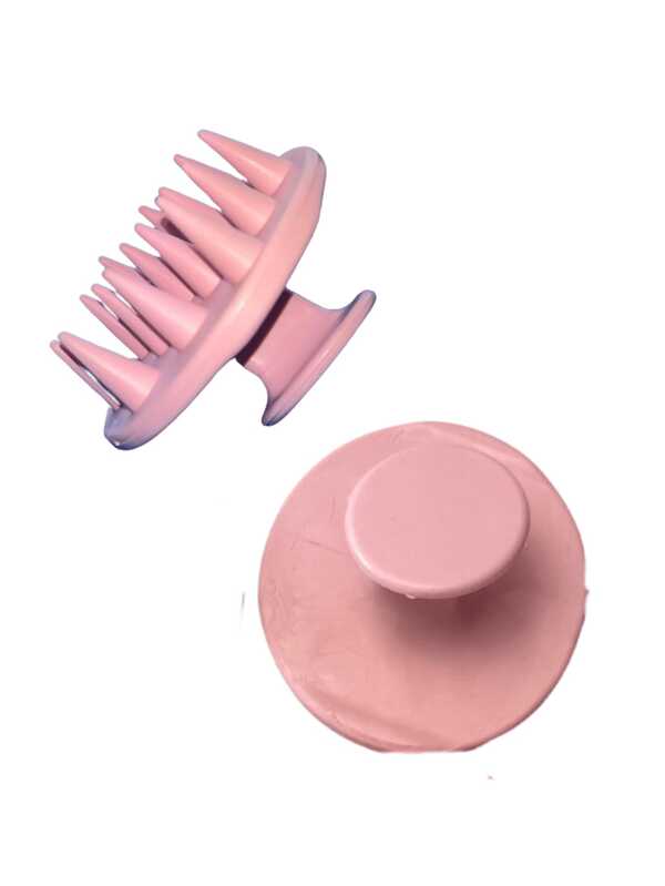 Escova De Shampoo Para Massagem De Cabelo E Couro Cabeludo De Silicone Macio